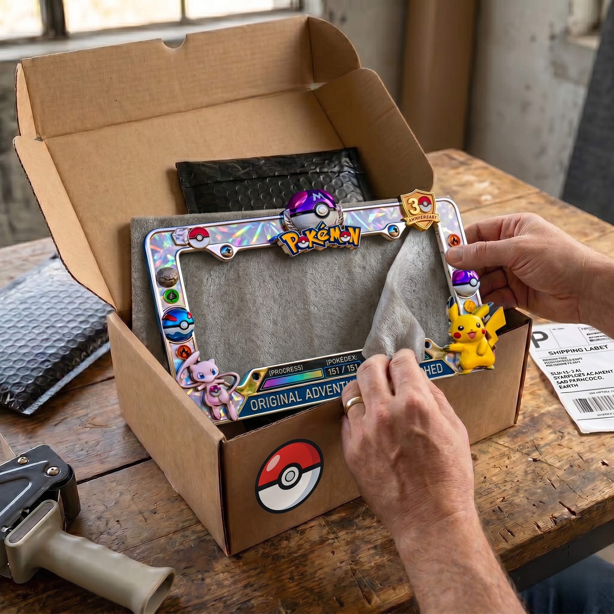 🎮 Pokémon 30th: Master Trainer Frame – Gotta Catch 'Em All 🌈