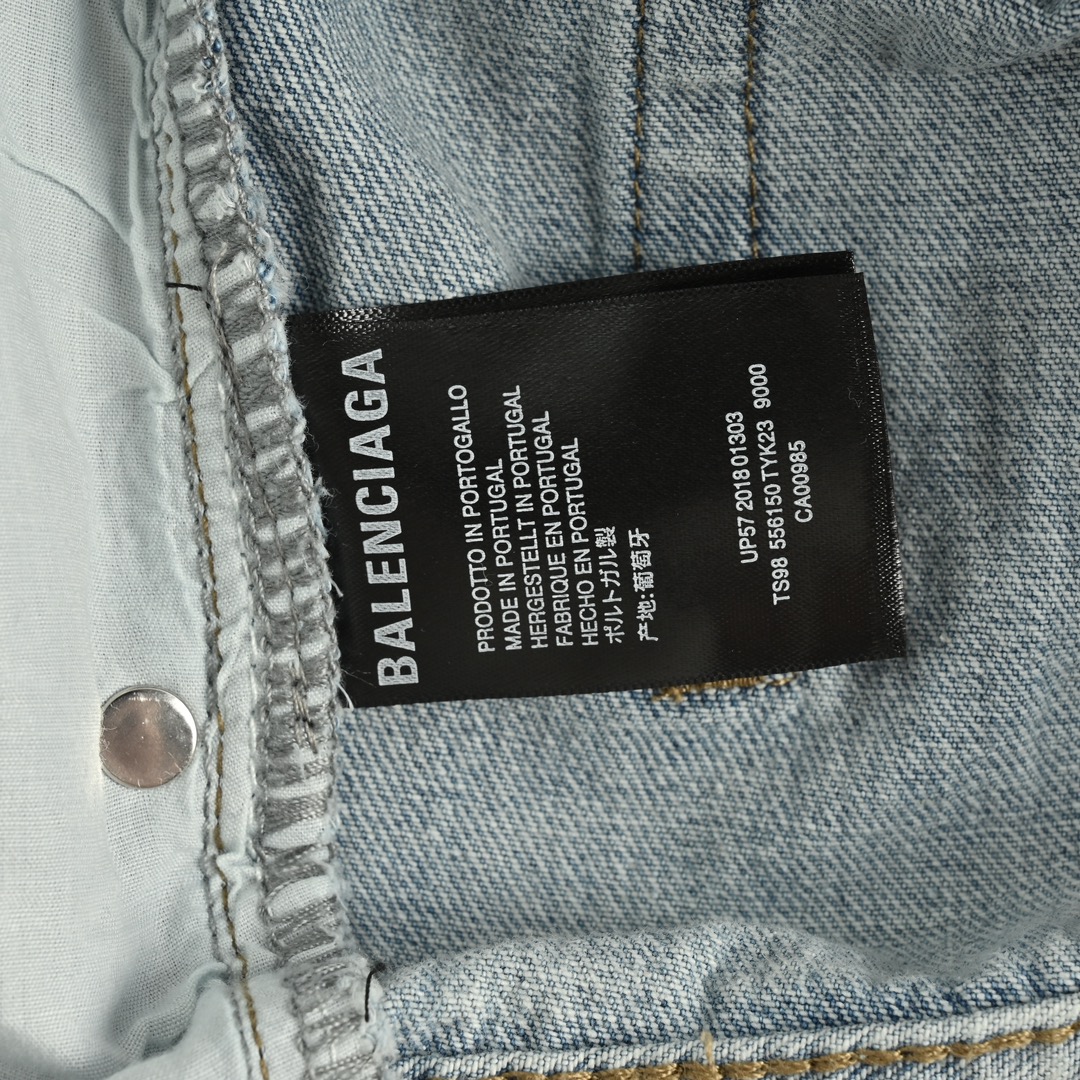 Balenciaga Hidden Dye Dirty Ripped Jeans