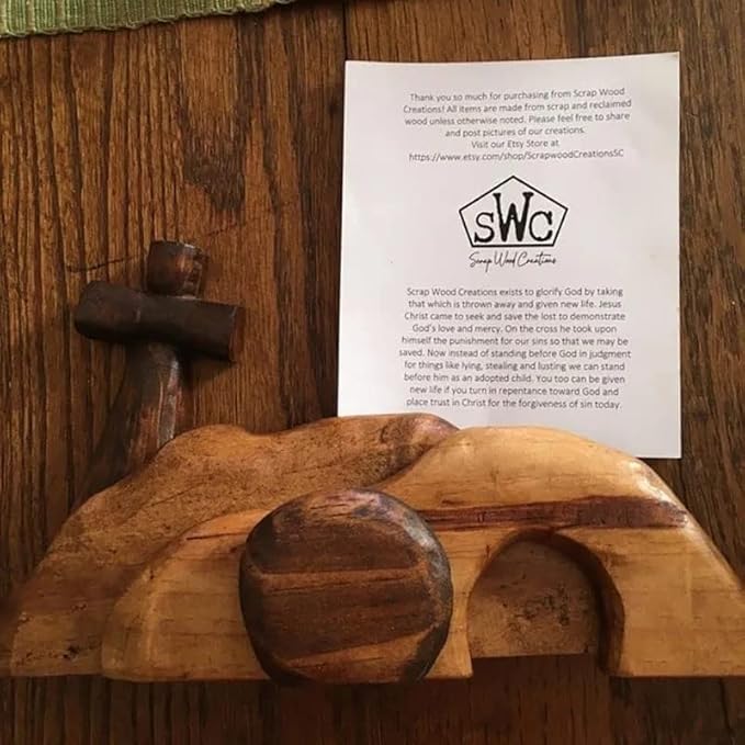 ✝️✝️Cross Easter scene wooden decoration
