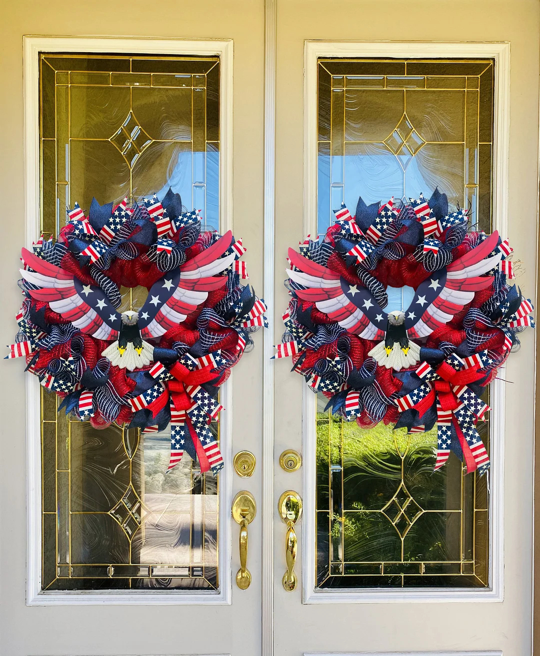 🔥[SAVE 50% OFF]--45CM/18 Inch Handmade American Patriotic Eagle Wreath---BUY 2 FREE SHIPPING