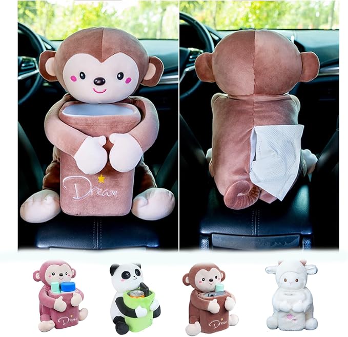 🐶🐼Cute multifunctional tissue box trash can animal dolls🔥 (Flash Sale - 50% Off)
