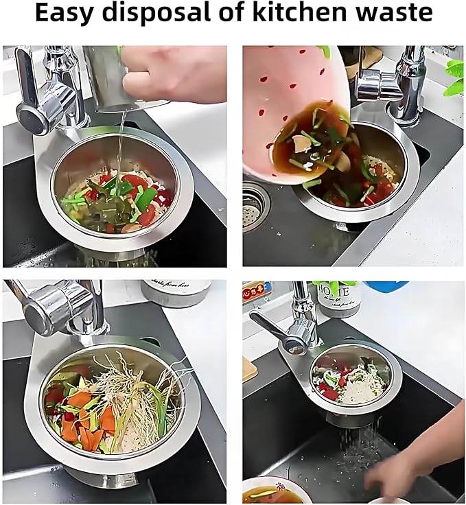 🔥HOT SALE 50% OFF🔥2025 New Swan Stainless Steel Drain Basket Sink Strainer