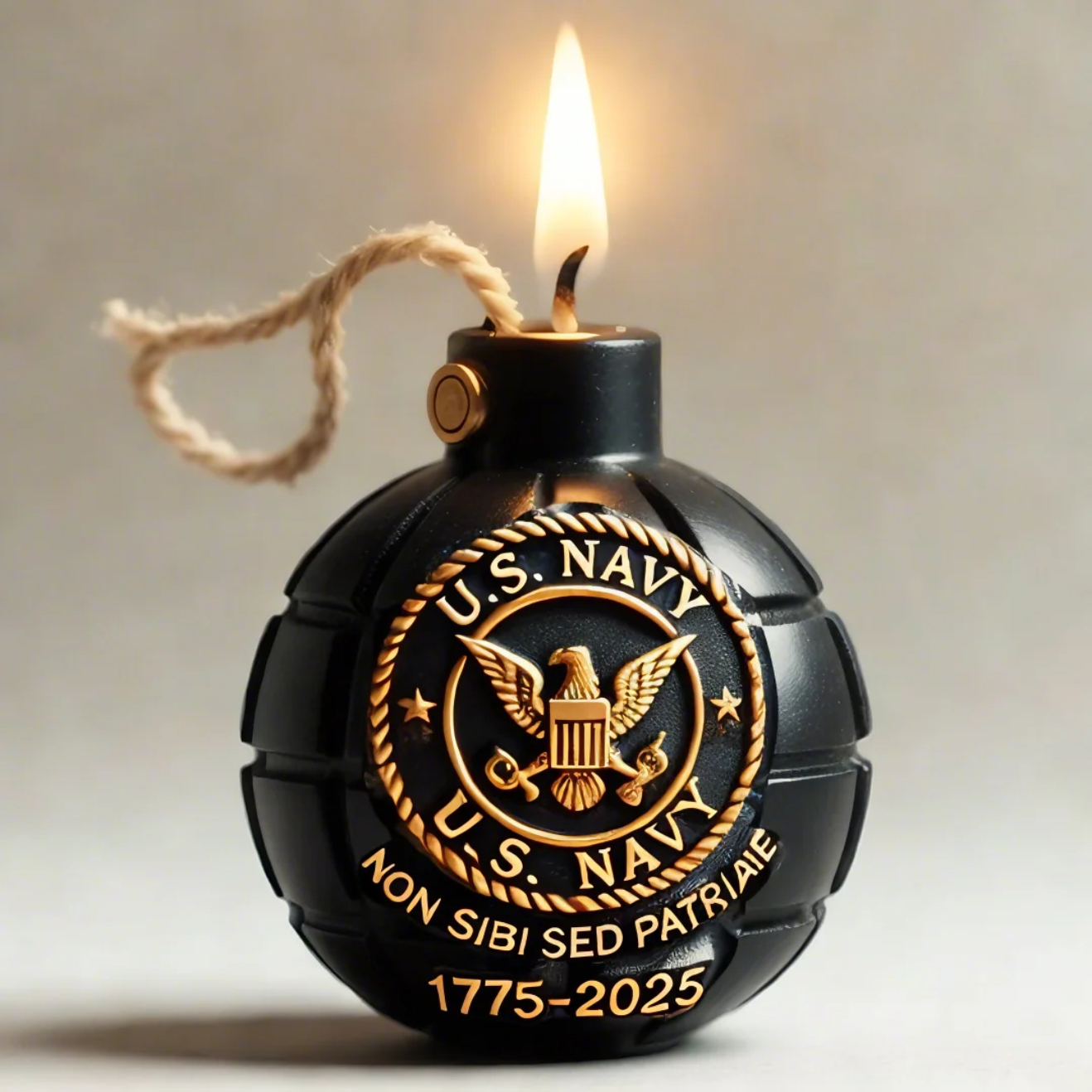 250th Anniversary Military Commemorative Bomb-shaped Candle