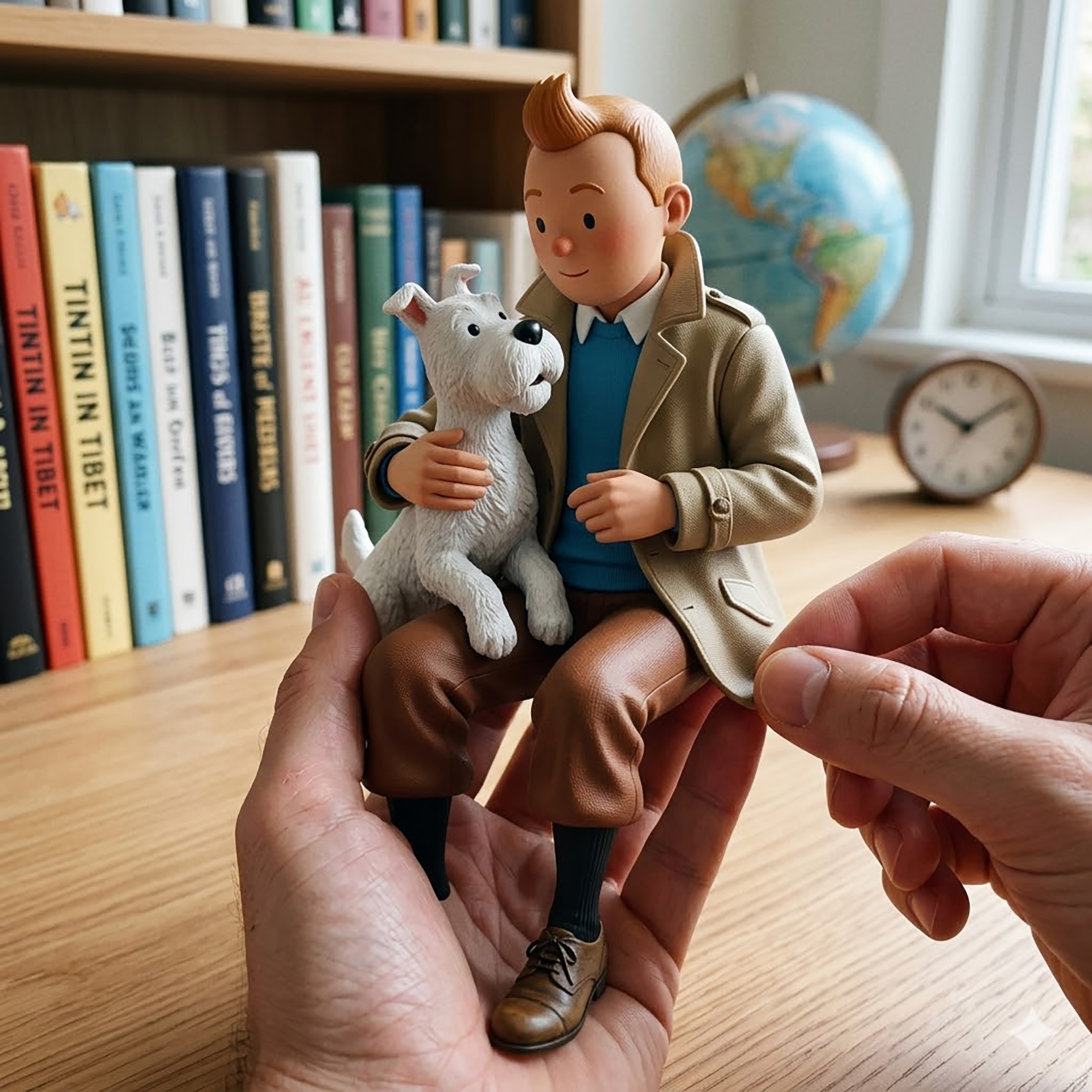 📖 Tintin & Snowy: 97th Anniversary Seated Figure – Adventure Awaits