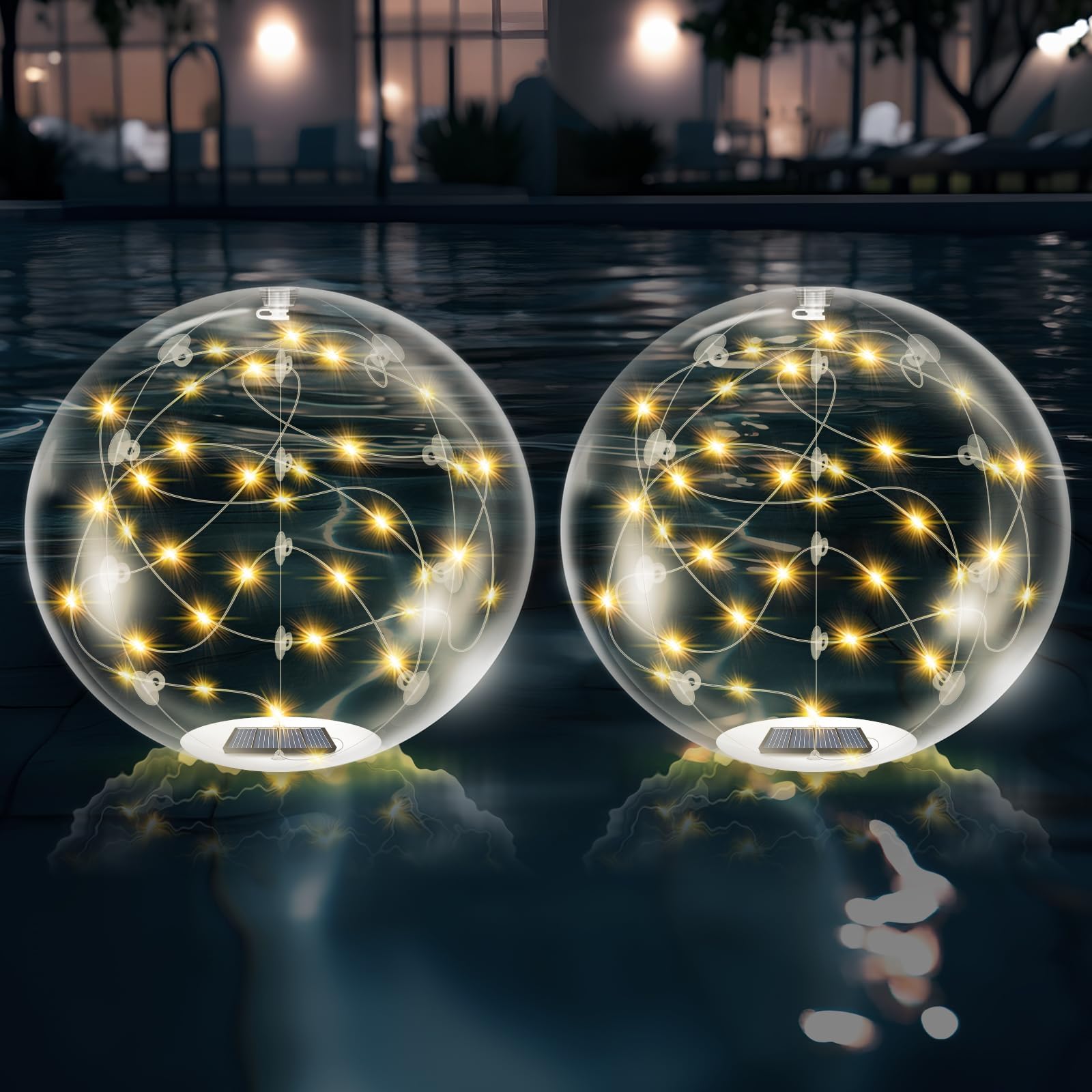 🔥On Sale🔥Updated Floating Pool Lights Solar Powered