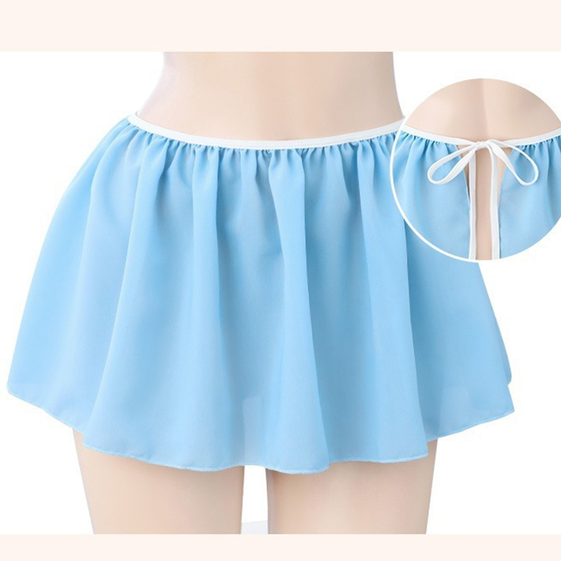 Sexy Lace Up Puff Sleeve Maid Lingerie Set