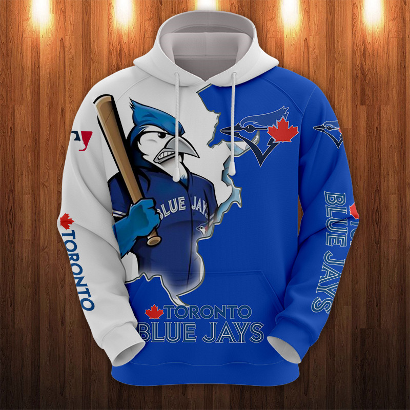 TORONTO BLUE JAYS HOODIES 3D MASCOT DESIGN
