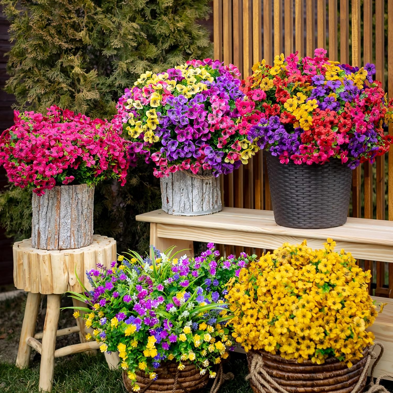 🔥On Sale🔥Outdoor Artificial Flowers - UV resistant, Waterproof，Windproof