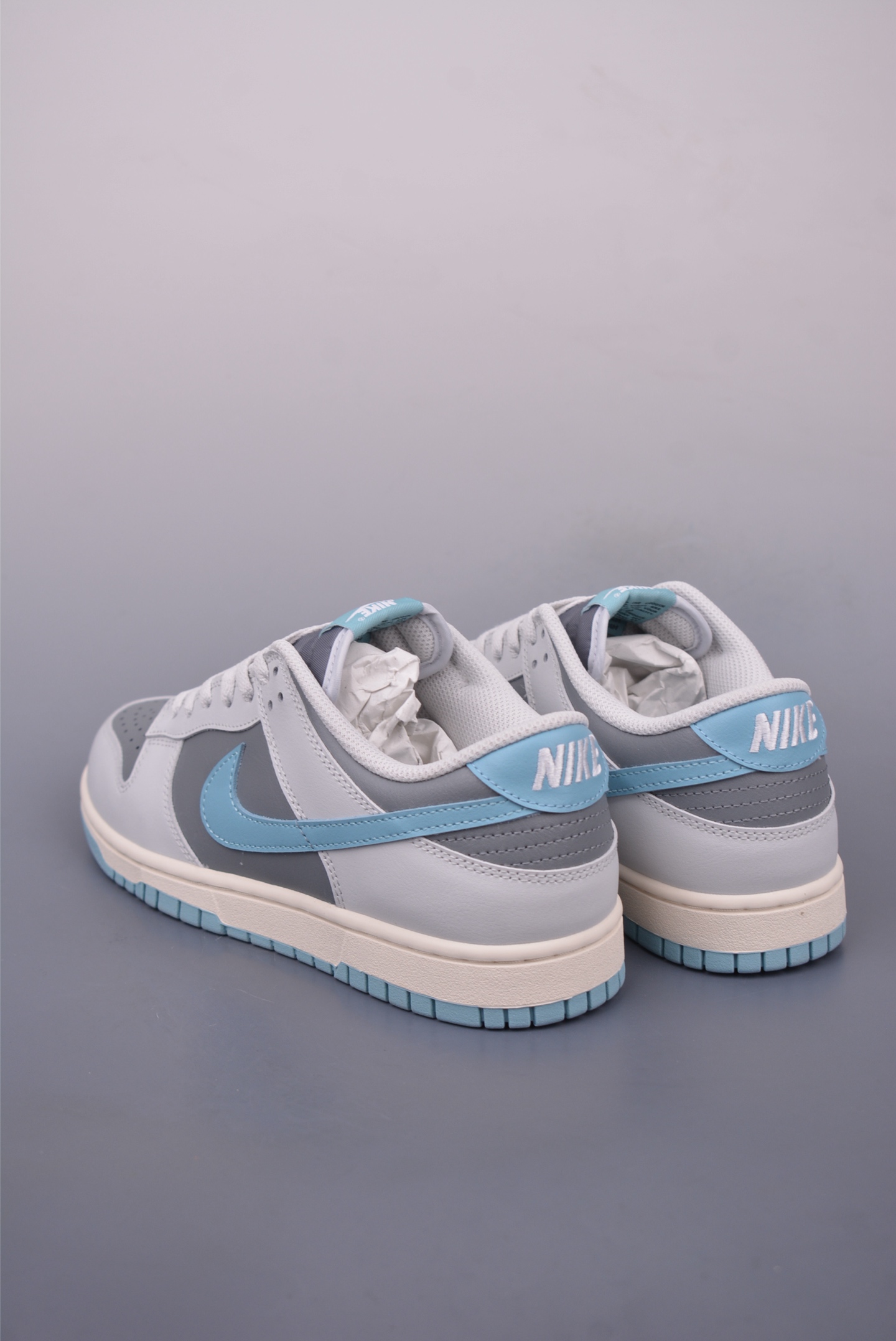 Nike SB Dunk Low Pro PRM sneakers White Gray Light Blue Swoosh HF5441-001
