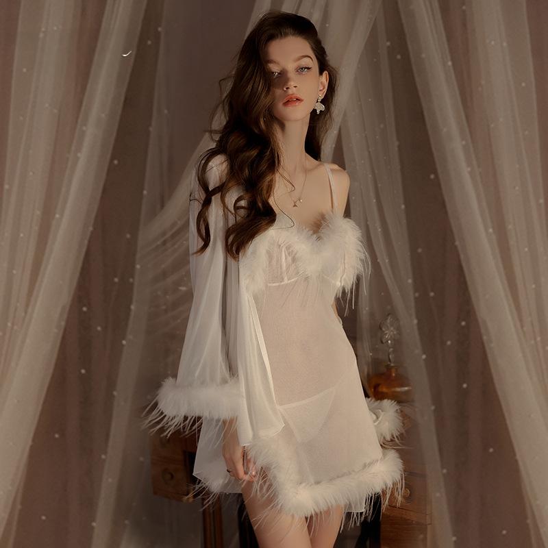 Plush See-through Lingerie Dress