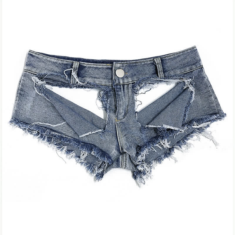 Sexy Hollow Out Denim Shorts Lingerie