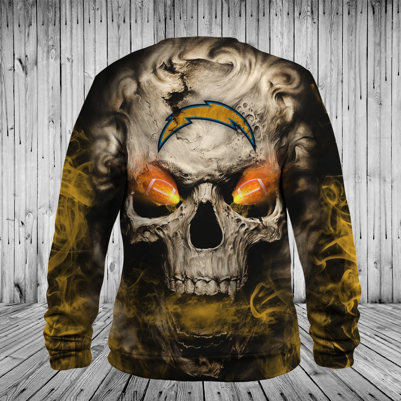 CHARGERS 3D HOODIE SKULL 06