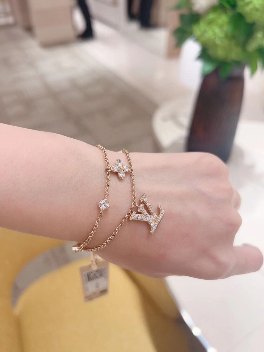 Louis Vuitton Double Layer Diamond Bracelet
