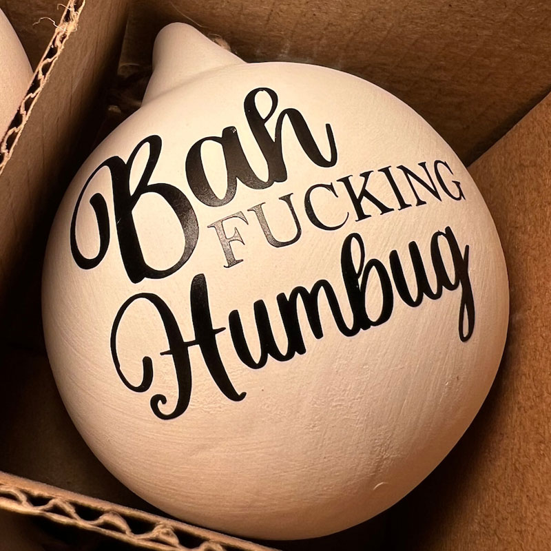 Rude Christmas Ornament