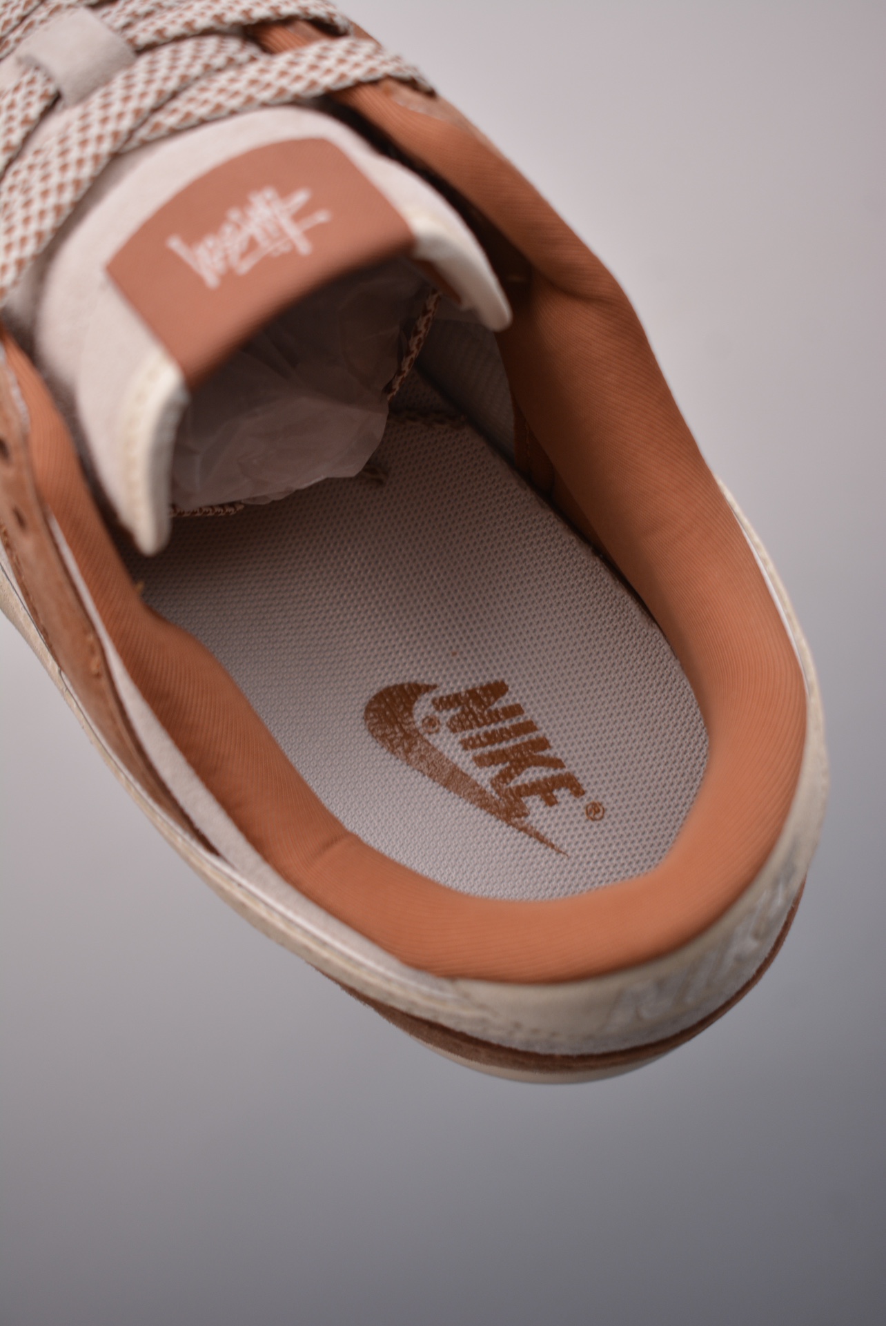 Stussy x Nike By You SB Dunk Low Retro SP Beige Brown Embroidery XX3168-601