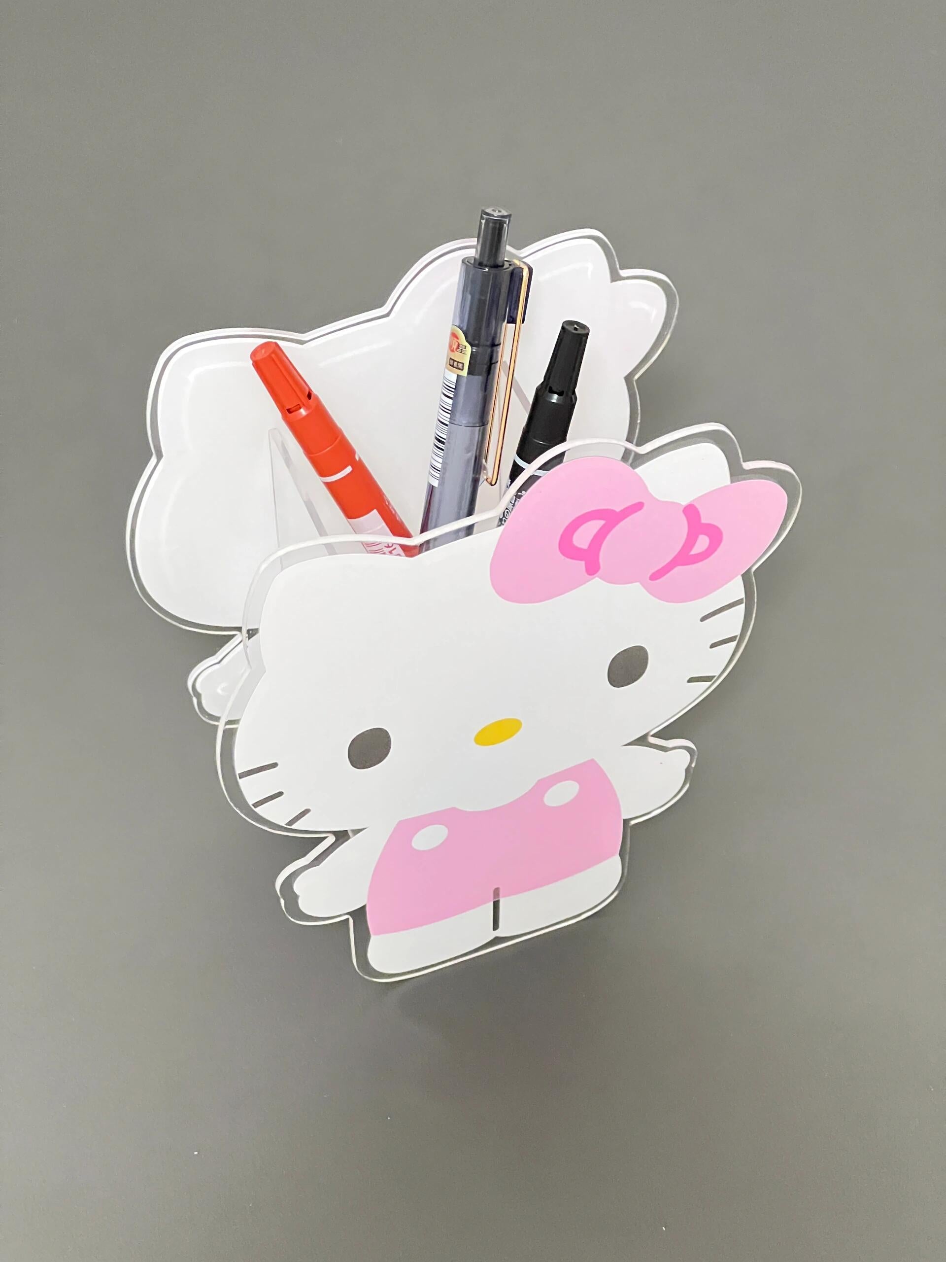 Sanrio Acrylic Pencil Pen Holder Cup Desk Accessories Holder Makeup Brush Storage Organizer