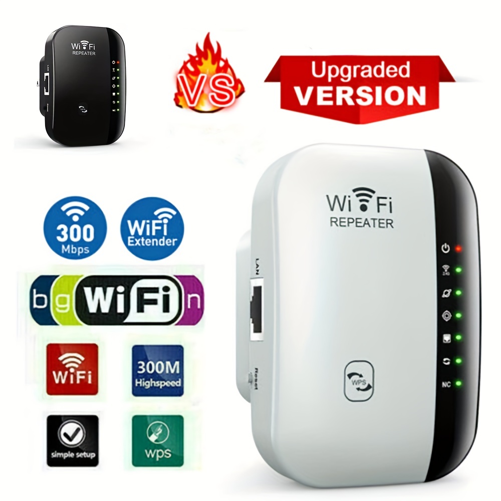 WiFi Extender Signal Booster Up To 2640sq.ft The Newest Generation, Wireless Internet Repeater, Long Range Amplifier With Ethernet Port, Access Point, 1-Tap Setup, Alexa Compatible N300 Gift For Birthday/Easter/Boy/Girlfriend