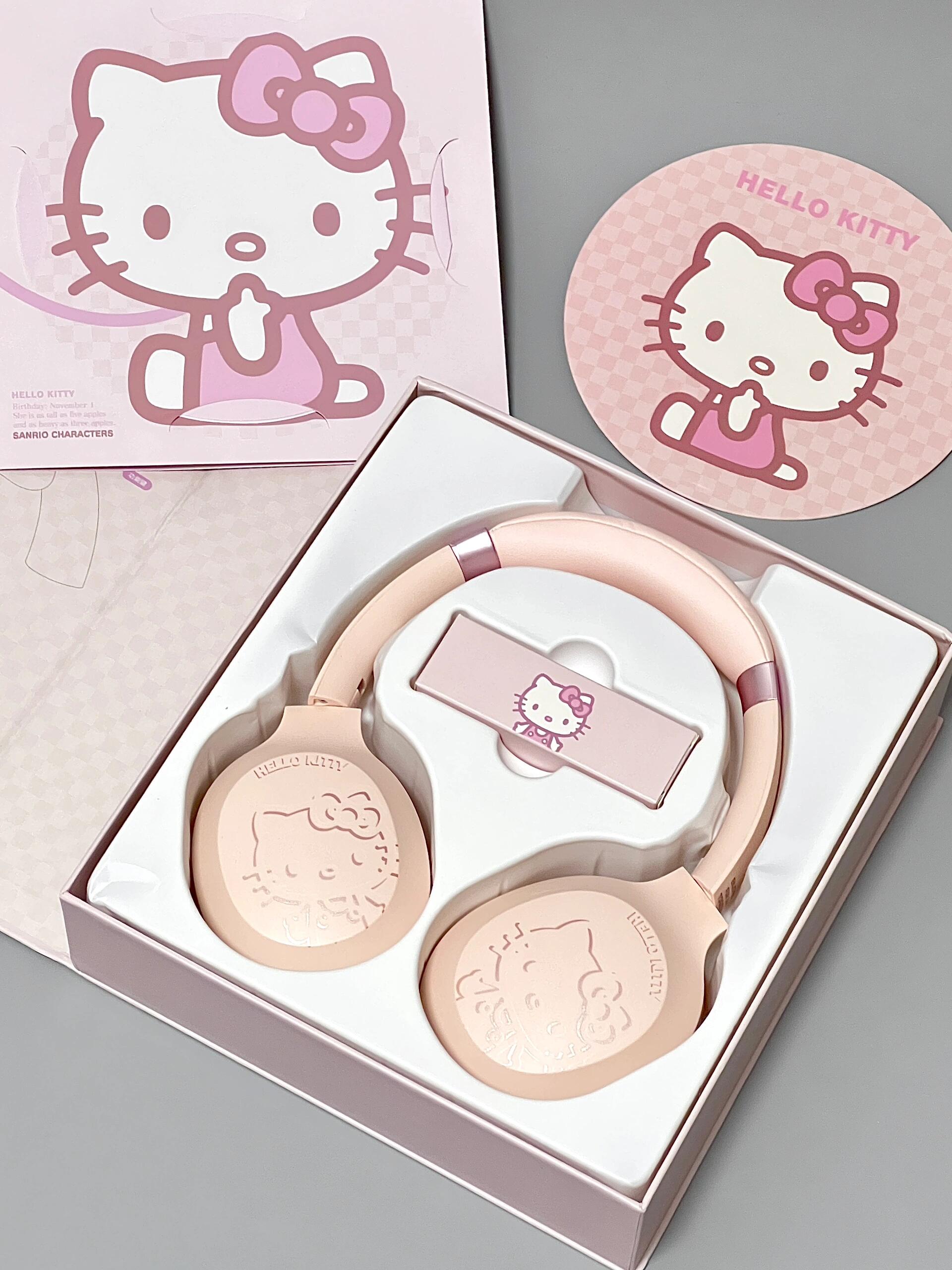 Sanrio Bluetooth Headphones Over Ear, 35H Playtime Retractable Foldable Headphones for Home Office Cellphone PC Ect.