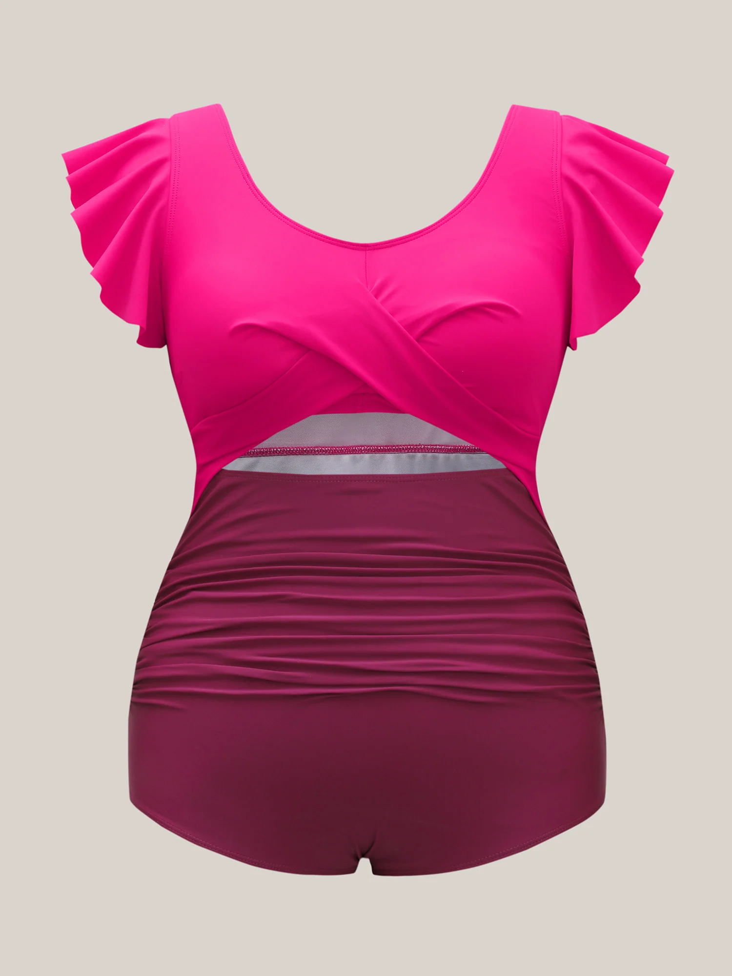 Twist Shrink Pleats One-Piece Swimsuit