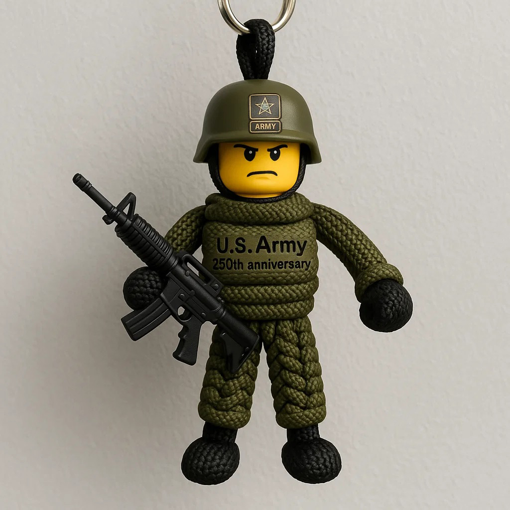 250th Anniversary Military Commemorative Paracord Keychain