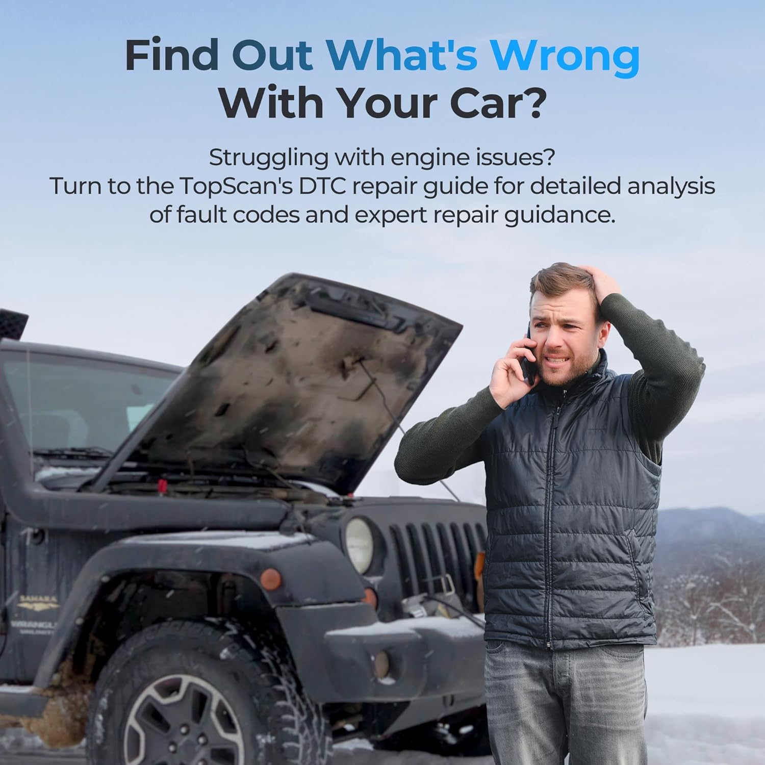TopScan OBD2 Scanner Bluetooth Bi-Directional Scanner Wireless All System Diagnostic Tool