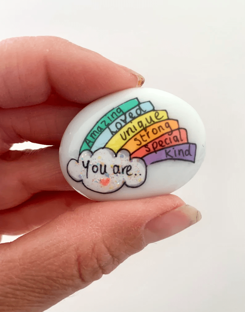 Positive affirmations, comfort stone