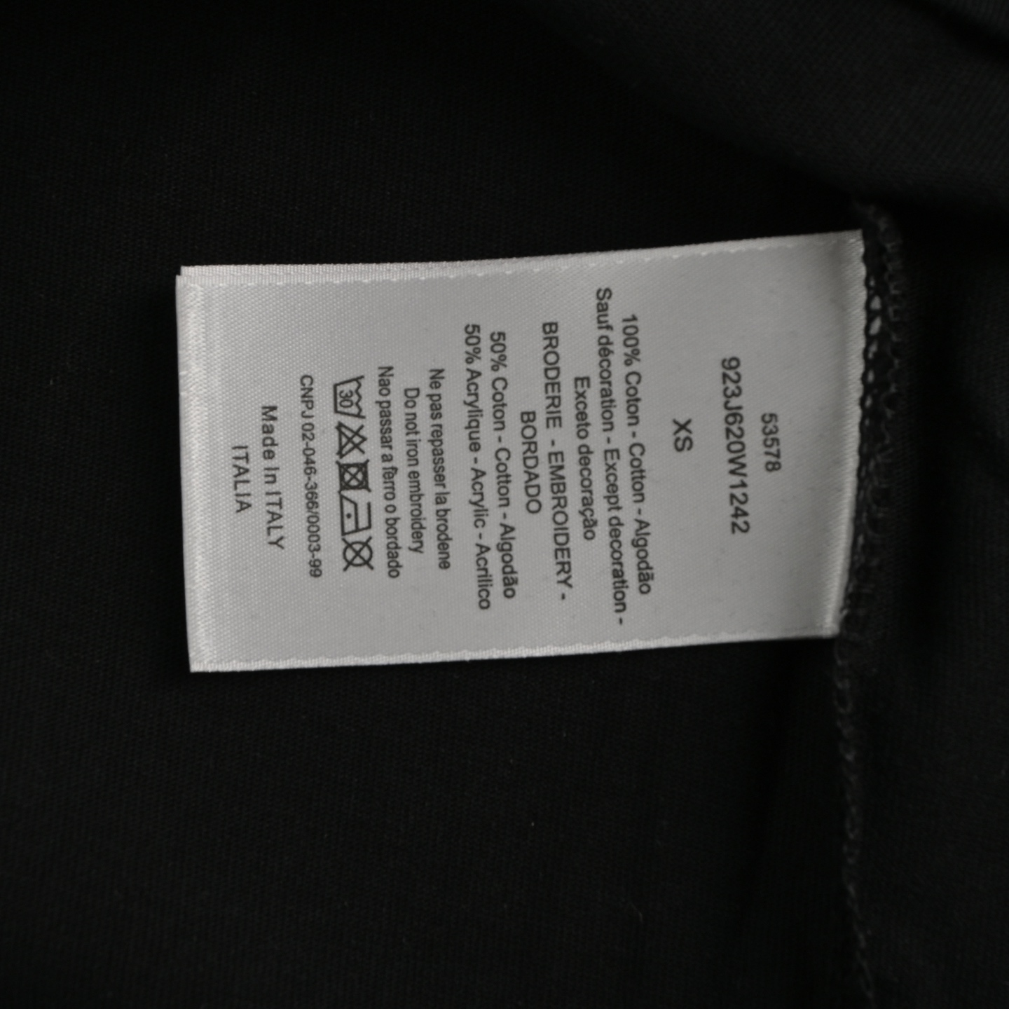 Dior 25ss blue flocked letter embroidered short sleeve