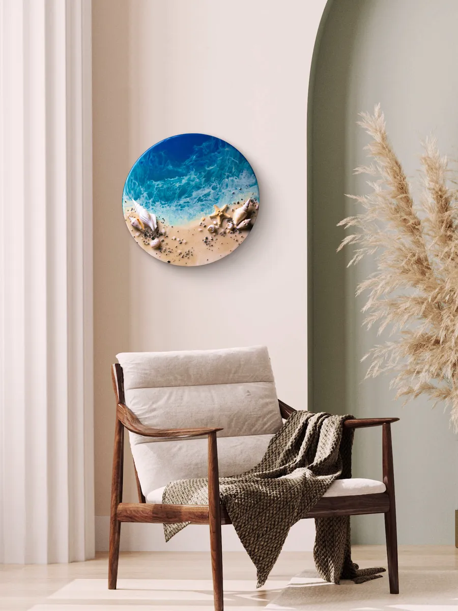 DIY Ocean Resin Art Kit – Epoxy Resin Beach Scene Craft Set with Shells, Sand, Pigments & Video Tutorial