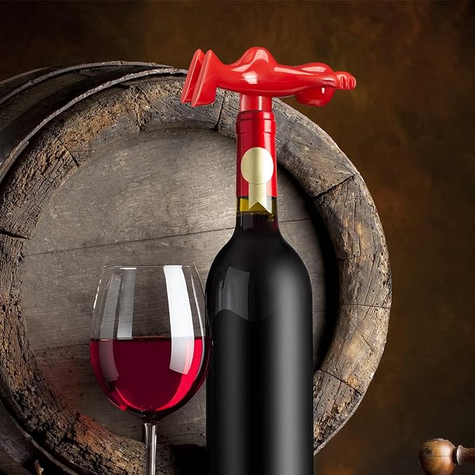 Funny Red Man  Wine Bottle Stopper Bottle