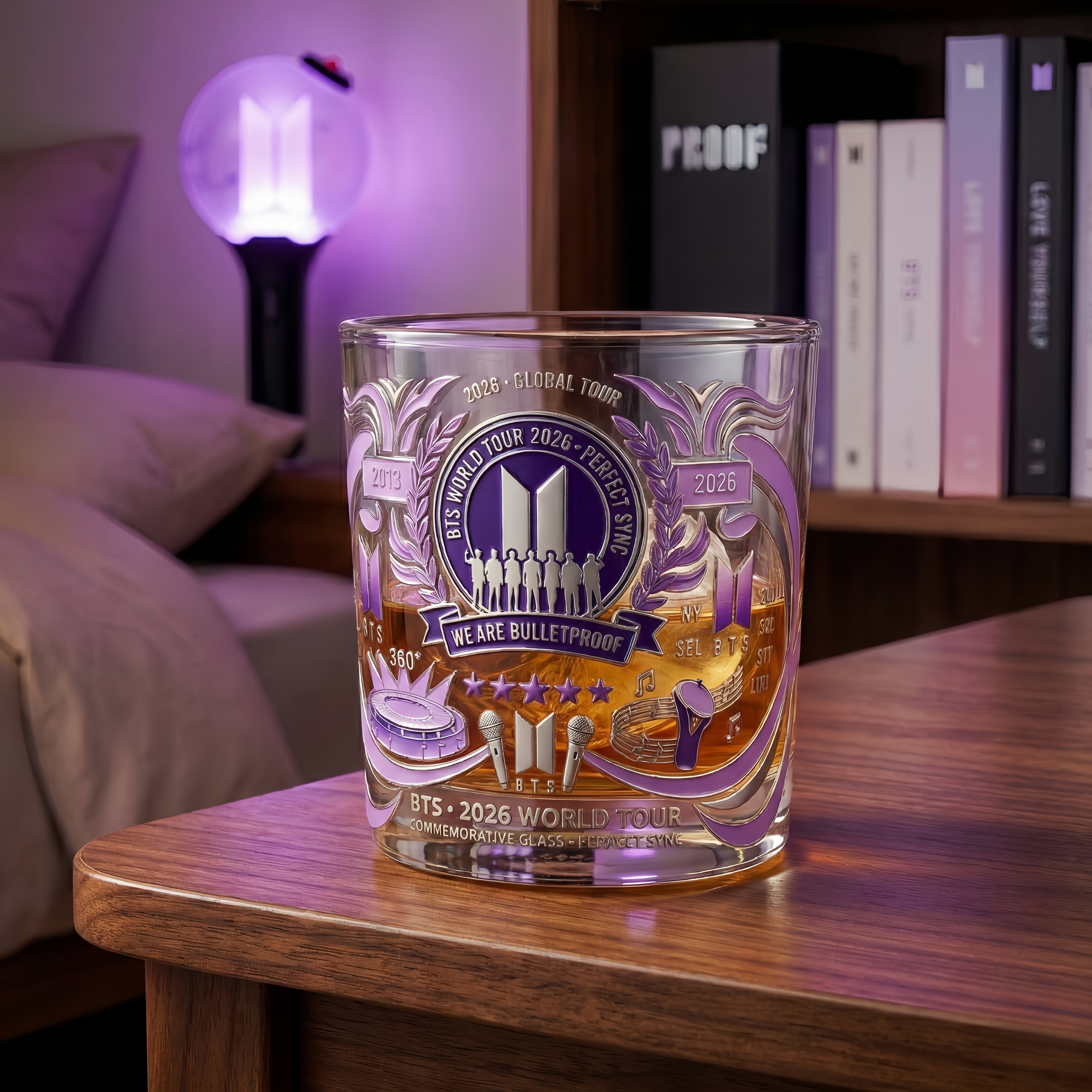 BTS 2026 World Tour Perfect Sync Commemorative Whiskey Glass