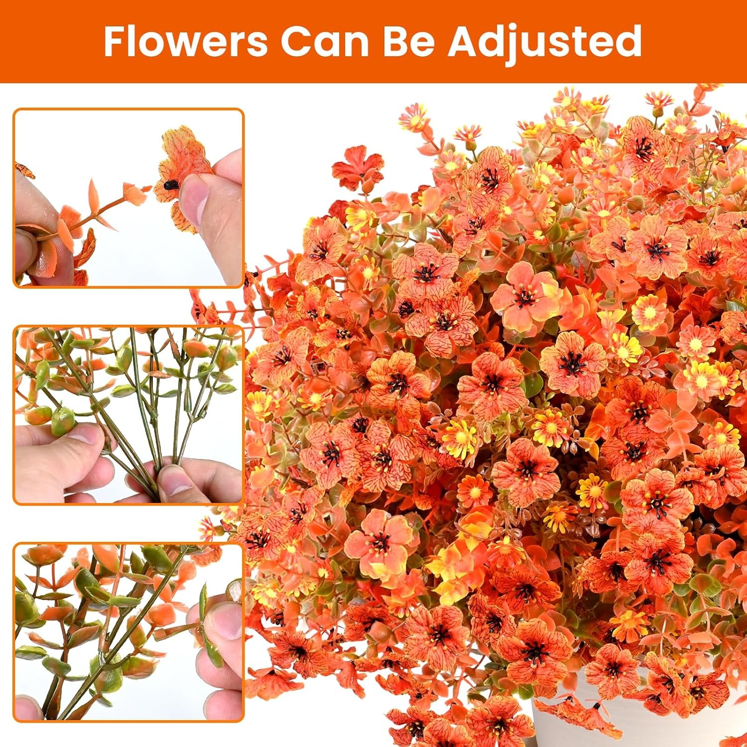 🔥On Sale🔥Artificial Fall Flowers  for Outdoor Indoor Garden Home Decoration