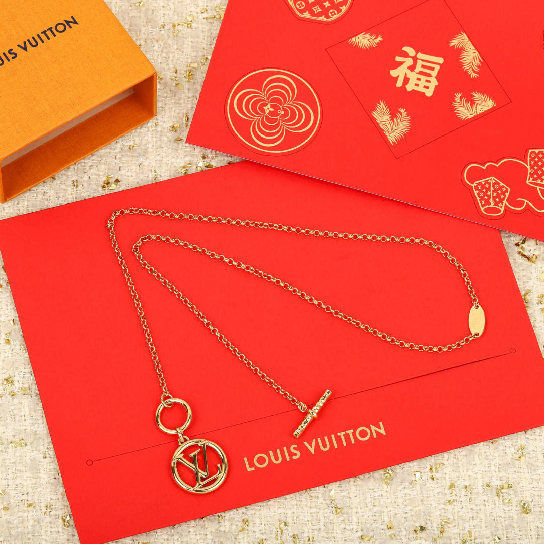 Louis Vuitton logo necklace