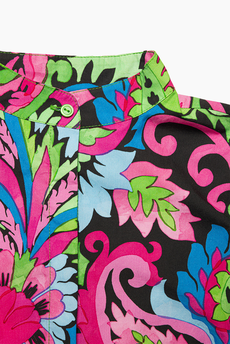 Blusa estampada de cuello tipo mao