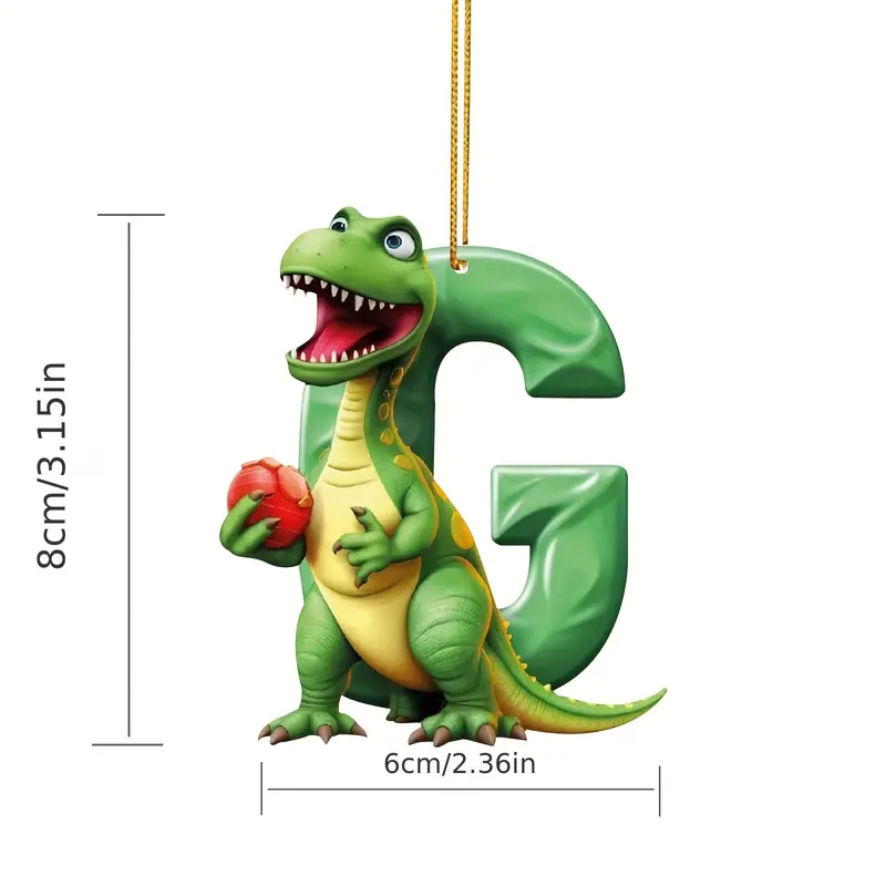 🦖🦖Christmas Dinosaur Alphabet Ornaments