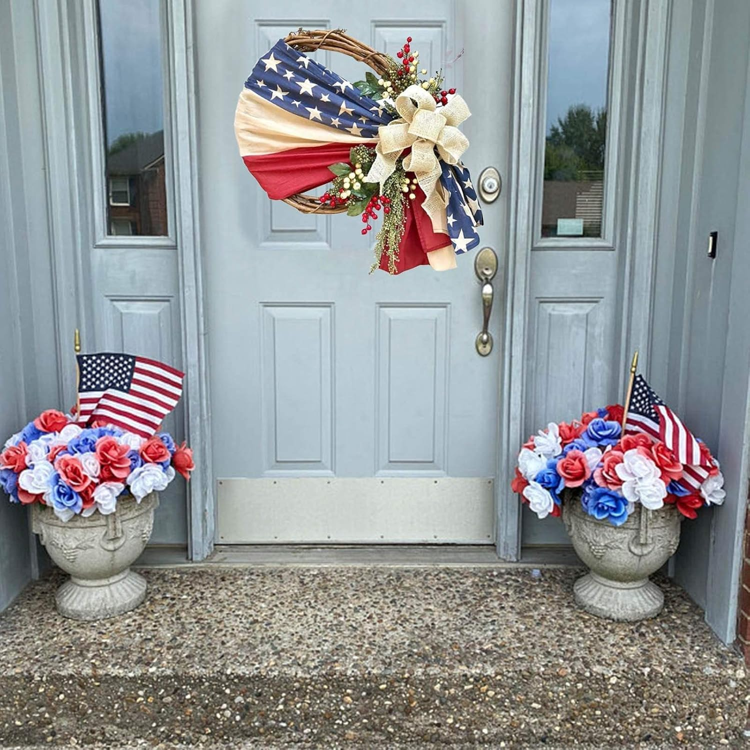 🔥[SAVE 50% OFF]--13.76in*19.6in 4Th Of July Patriotic Independence Day Wreath -BUY 2 FREE SHIPPING