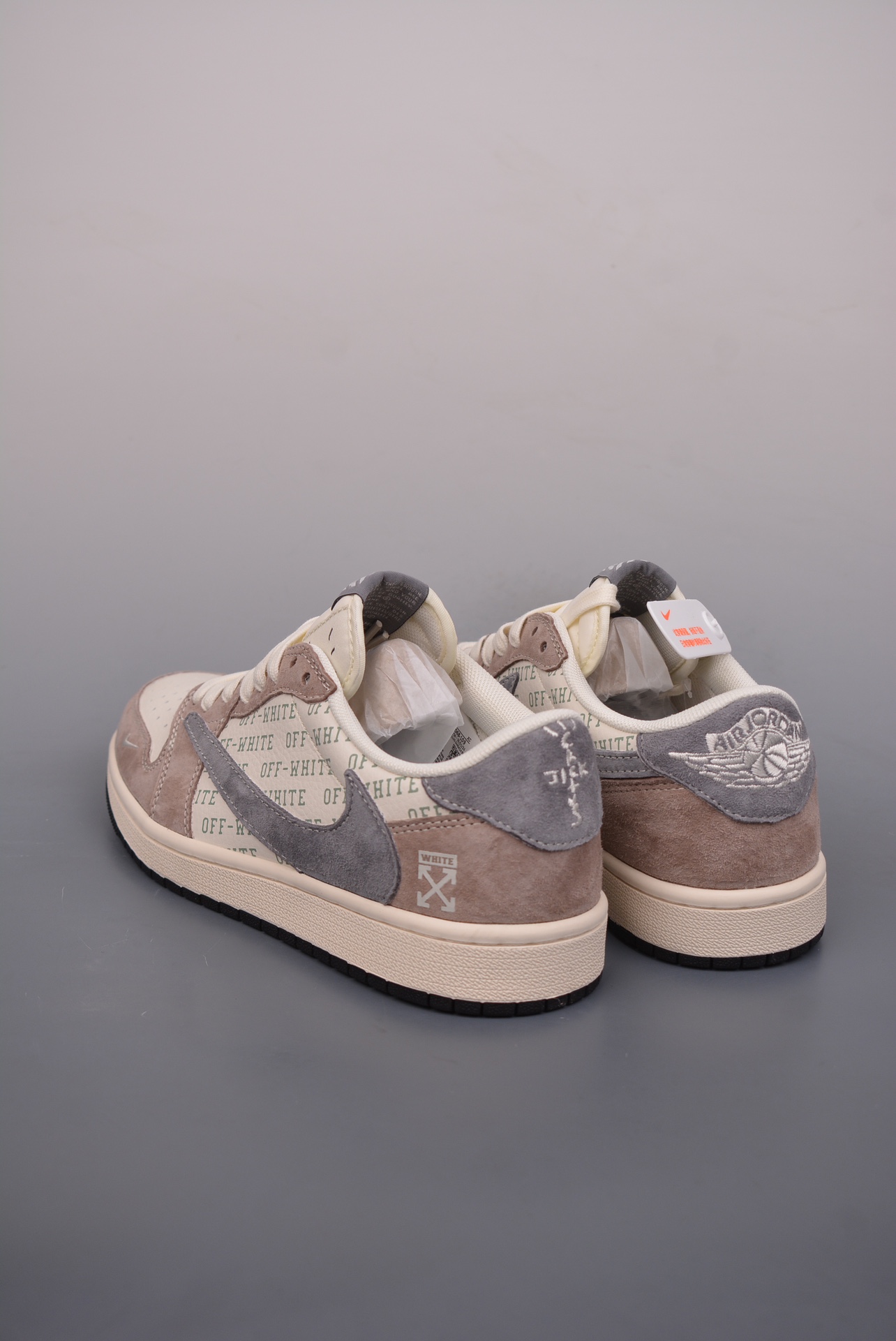 Travis Scott x Off-White x Nike Air Jordan 1 Low OG SP Khaki Beige SJ2068-109