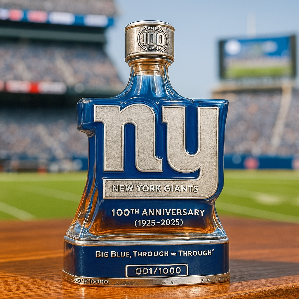 Big Blue Legacy 100th Anniversary Edition Whiskey Bottle