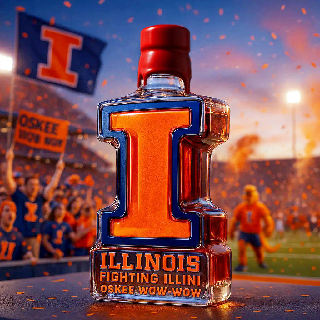 ❤️Illinois Fighting Illini Limited Edition Collector’s Whiskey Bottle