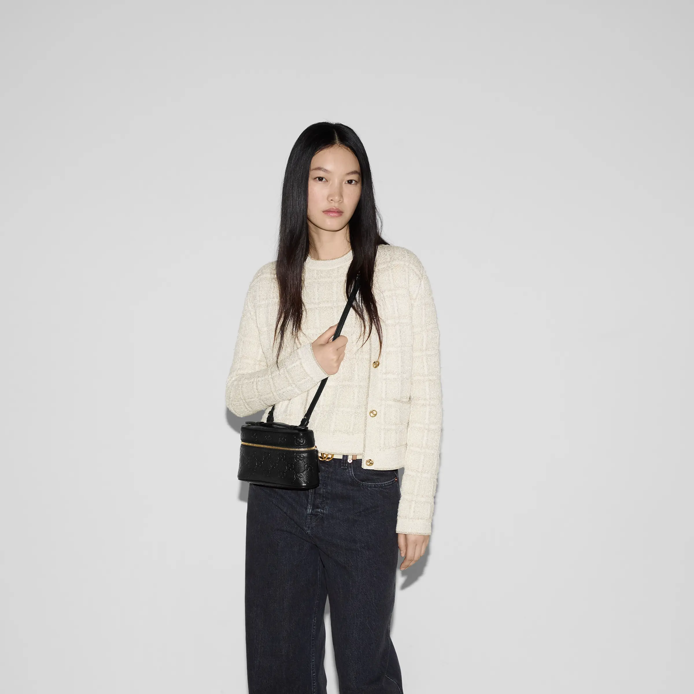 Gucci GG Emblem series small handbag‎815949 AAEEM 1000