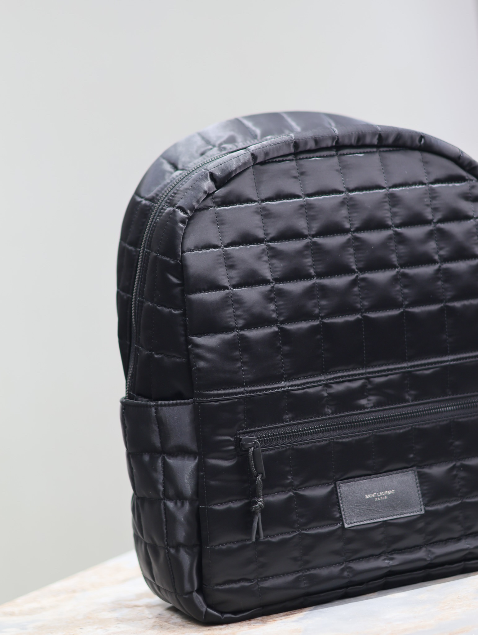 Yves Saint Laurent Plaid Nylon Backpack Bag 623698