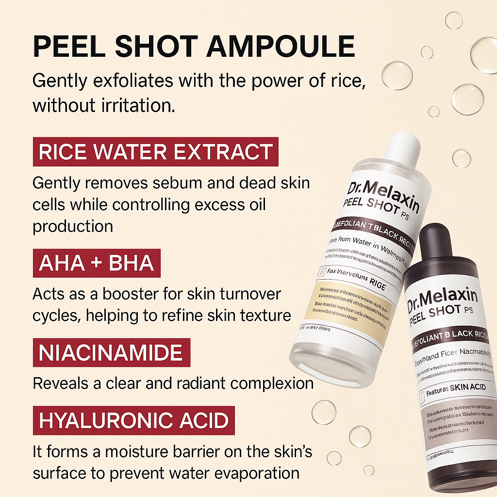 🔥LAST DAY  BUY 1 GET 1 FREE &Peel Shot Glow Rice Ampoule Duo