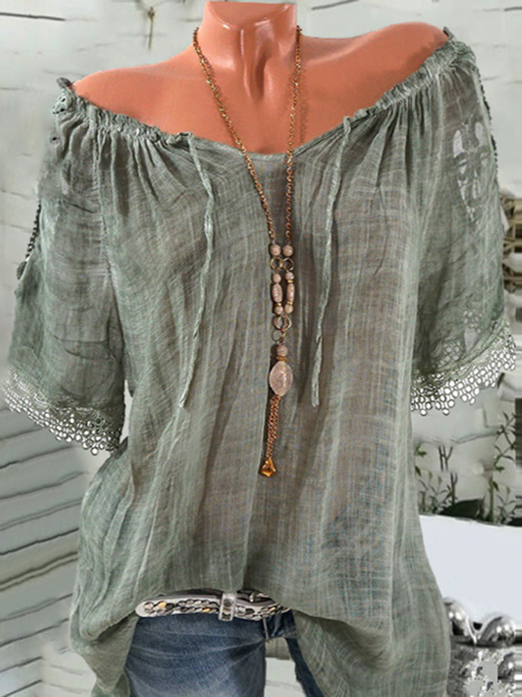 Casual Jacquard Weave Comfy T-Shirt