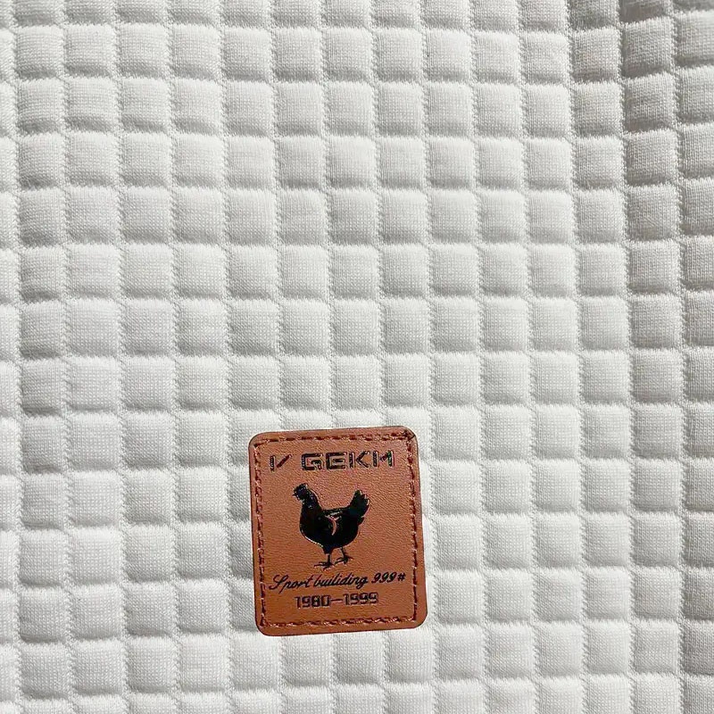 Men's Quilted Waffle Outdoor Sports Solid Color Long Sleeve Daily Tops Hoodie