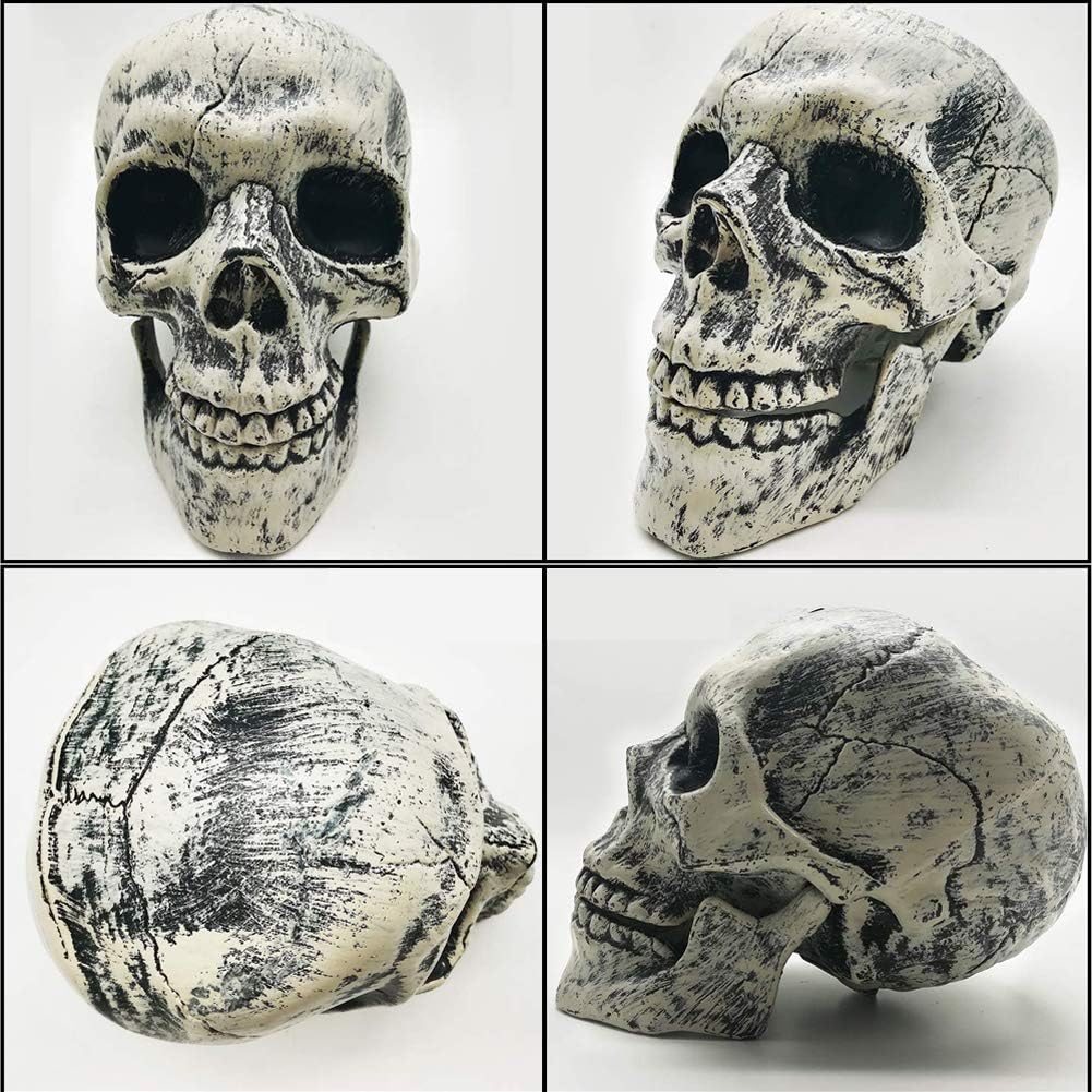 💀Halloween Skeleton Arms Stakes And Skeleton head Led Decorations-Adjusted Wrist,Waterproof ,LED with 8 Lighting Modes