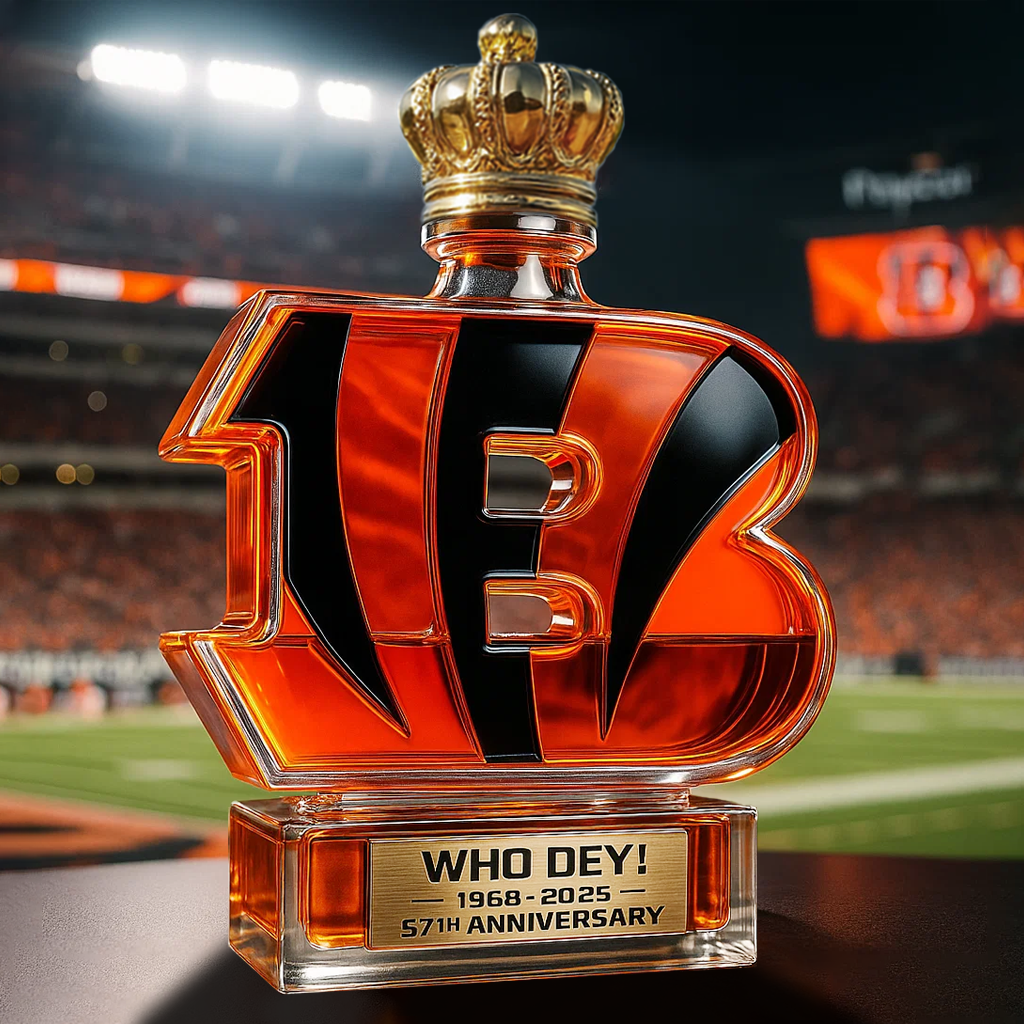 Crowned Jungle Spirit——Cincinnati Bengals Whiskey Bottle