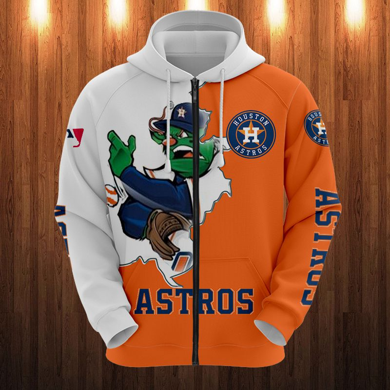 HOUSTON ASTROS HOODIES 3D MASCOT DESIGN