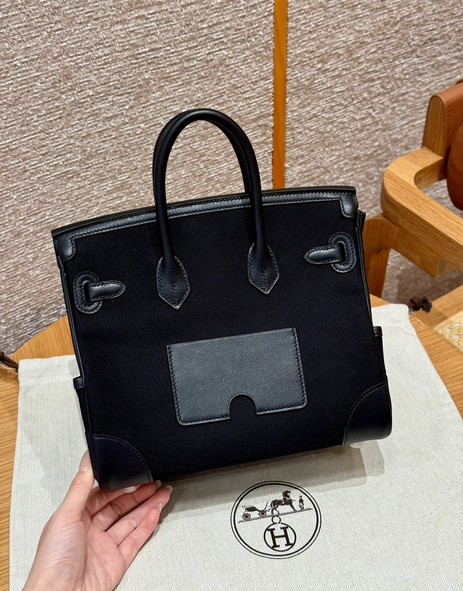Hermès Birkin cargo 89Noir handbag (handmade to order)