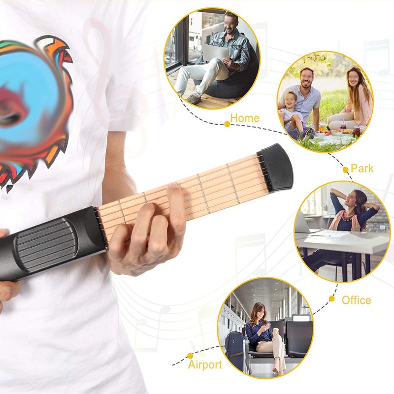 6-Tone Pocket Guitar Practice Neck【Guitar Chord Trainer Tool】