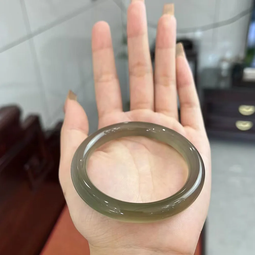 Natural Jade 8mm Round Luxury Bracelet Women High Quality Fine Korean Jewelry Agate Bangles Gift For Mother Free Shipping Items