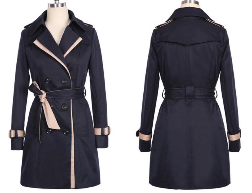 Korean Style Slim Fit Trench Coat for Women